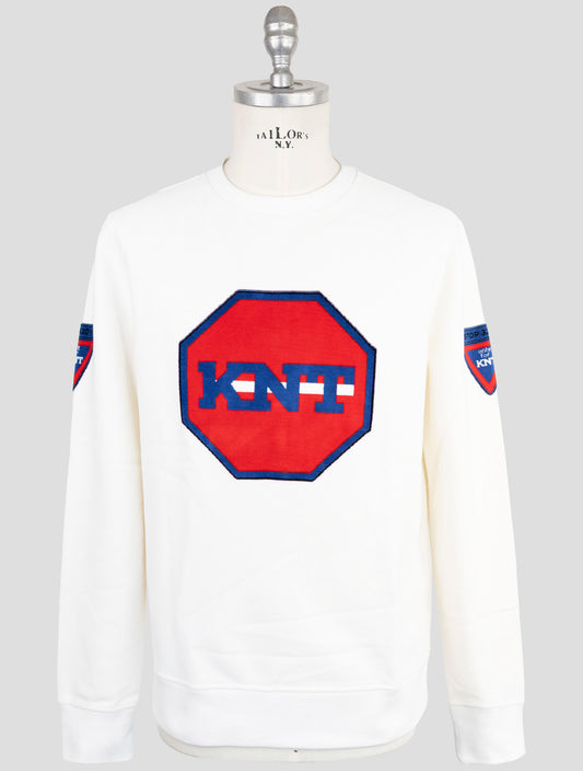 Kiton Knt White Cotton Sweater Crewneck