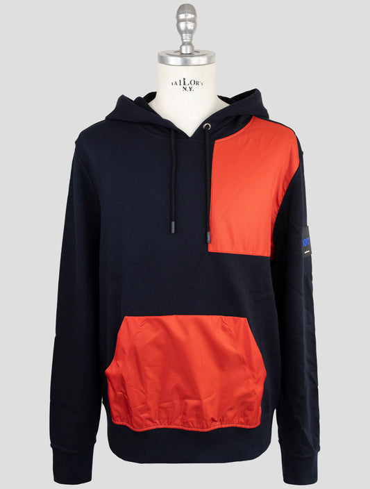 Kiton Knt Red Cotton Sweater Hoodie