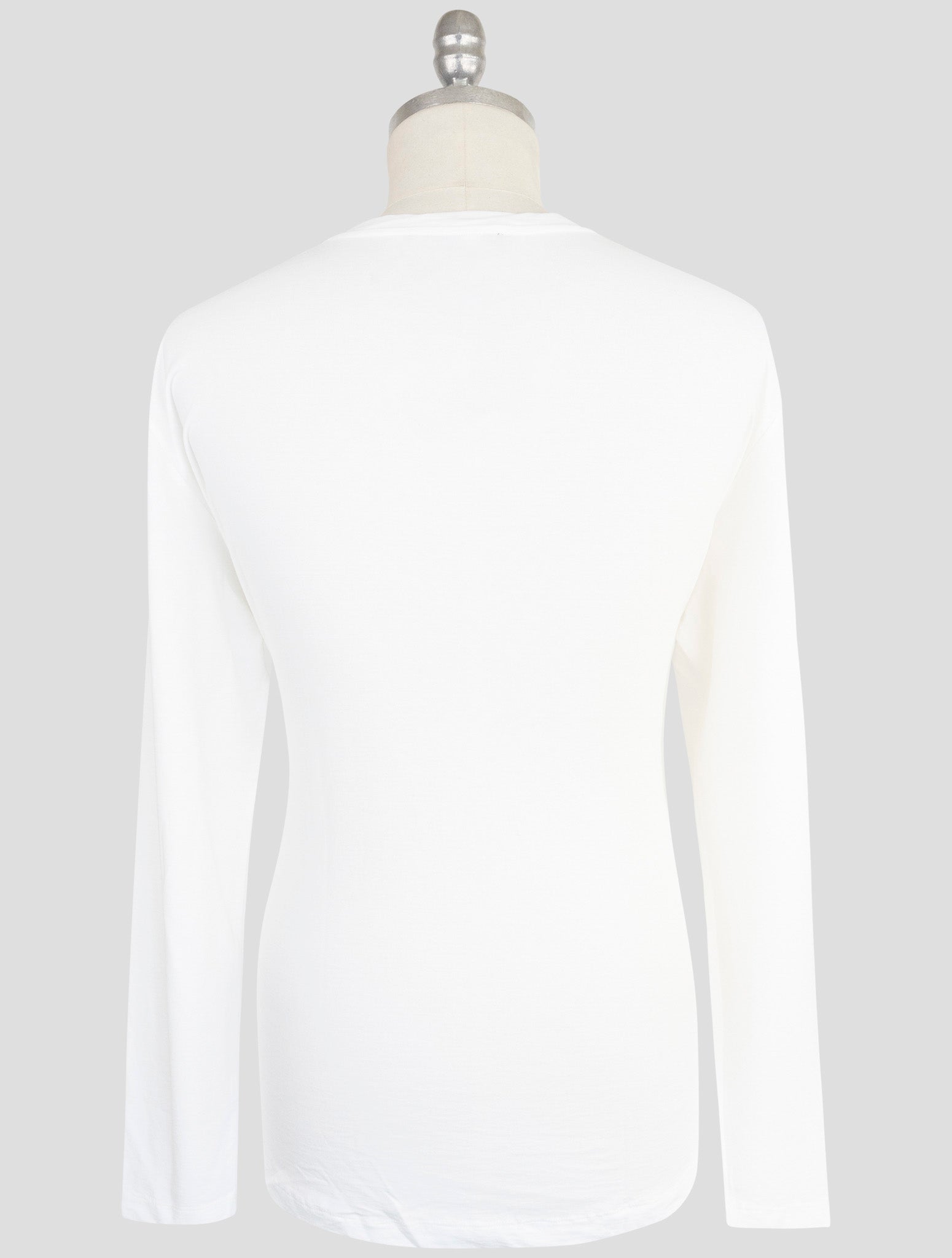 Kiton Knt White Cotton Sweater Crewneck