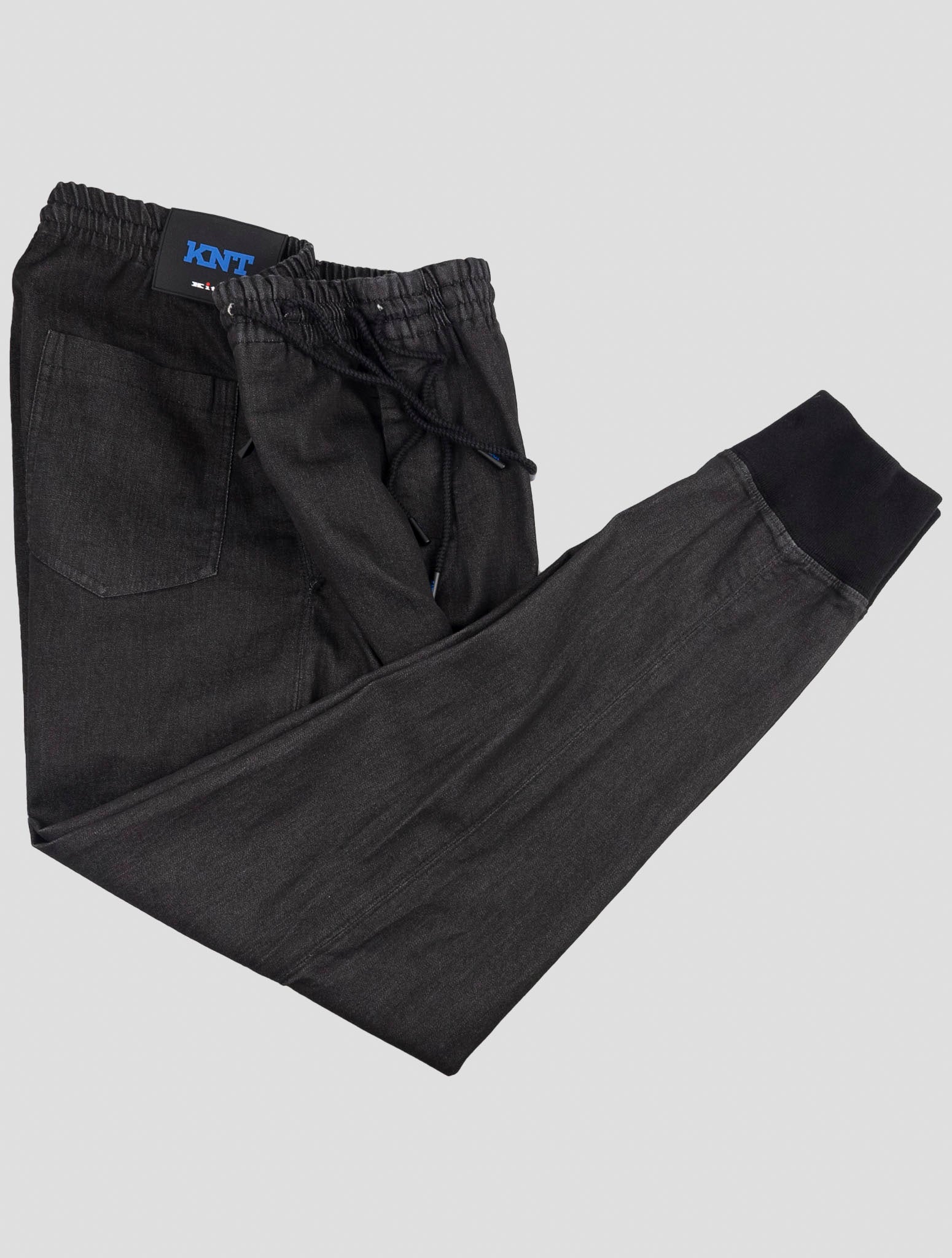 Kiton Knt Black Cotton Pl Ea Pants