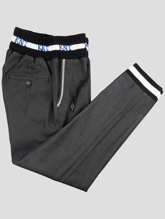 Kiton Knt Dark Gray Cotton Pl Ea Pants