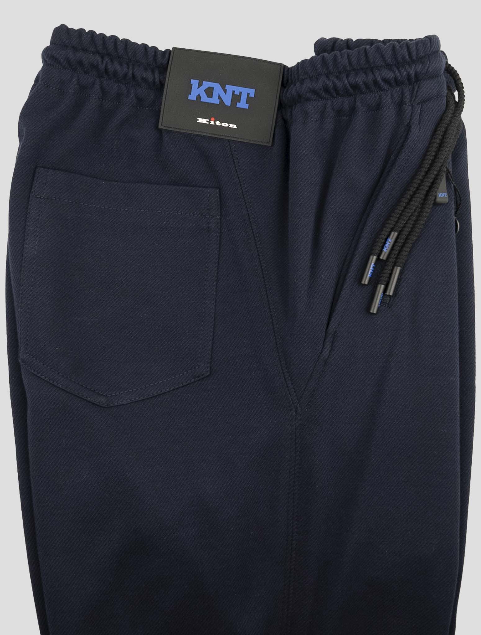 Kiton Knt Blue Cotton Pants