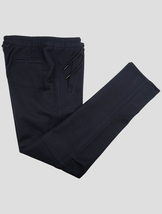 Kiton Knt Blue Fleece Wool Jogging Pants