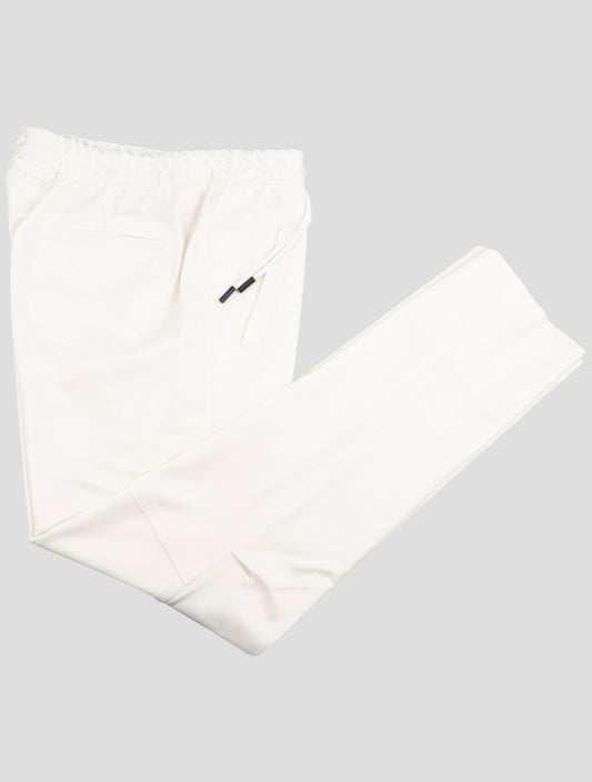 Kiton Knt White Cotton Cashmere Pa Pants