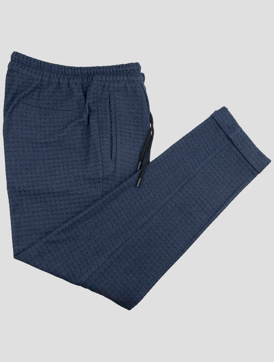 Kiton Knt Blue Cotton Cashmere Silk Pants