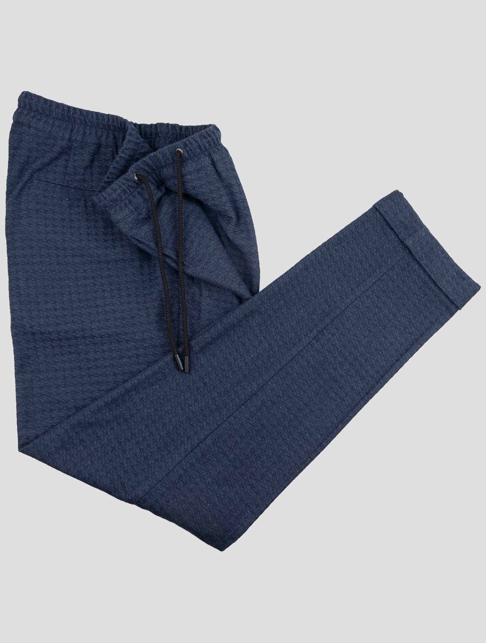 Kiton Knt Blue Cotton Cashmere Silk Pants