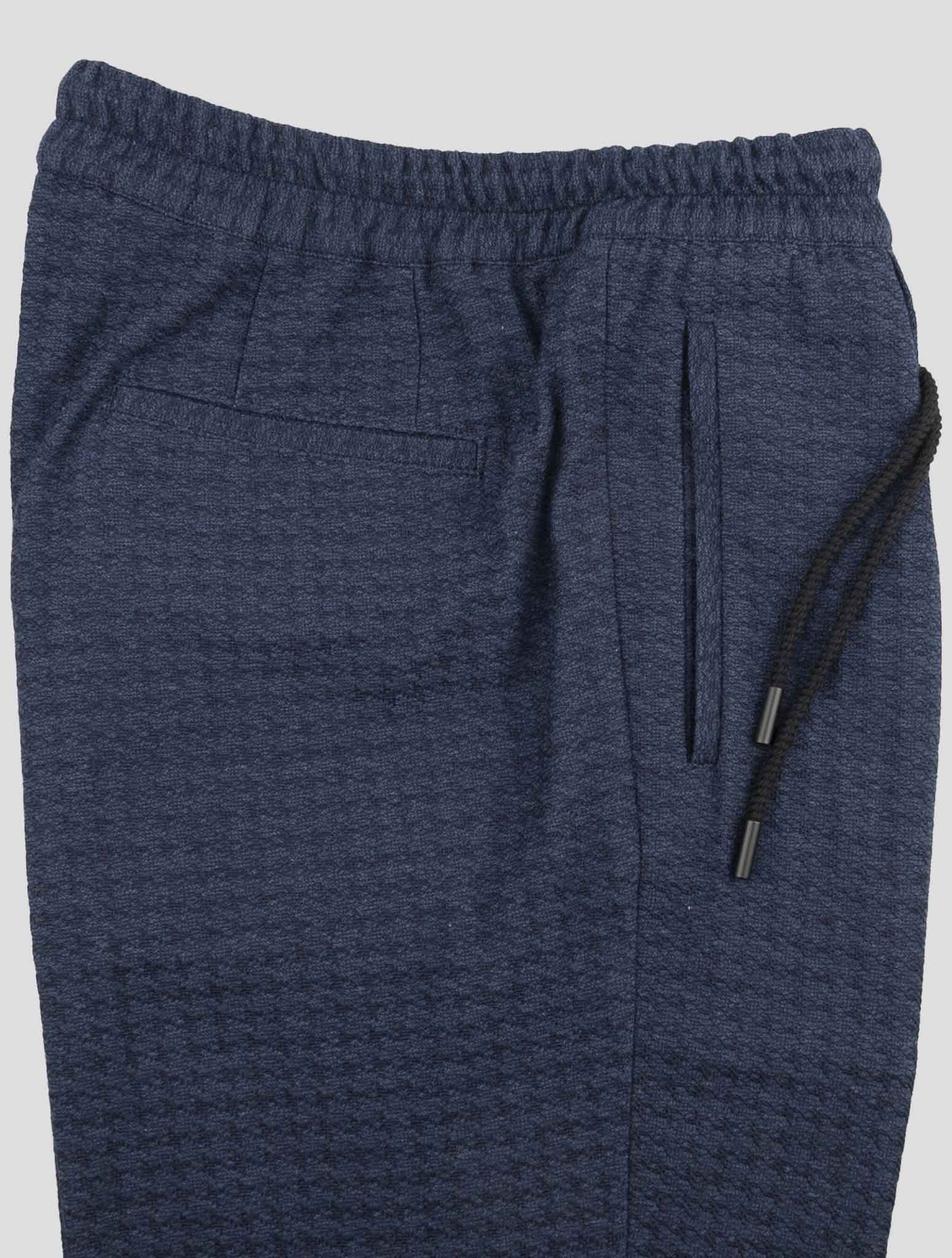 Kiton Knt Blue Cotton Cashmere Silk Pants