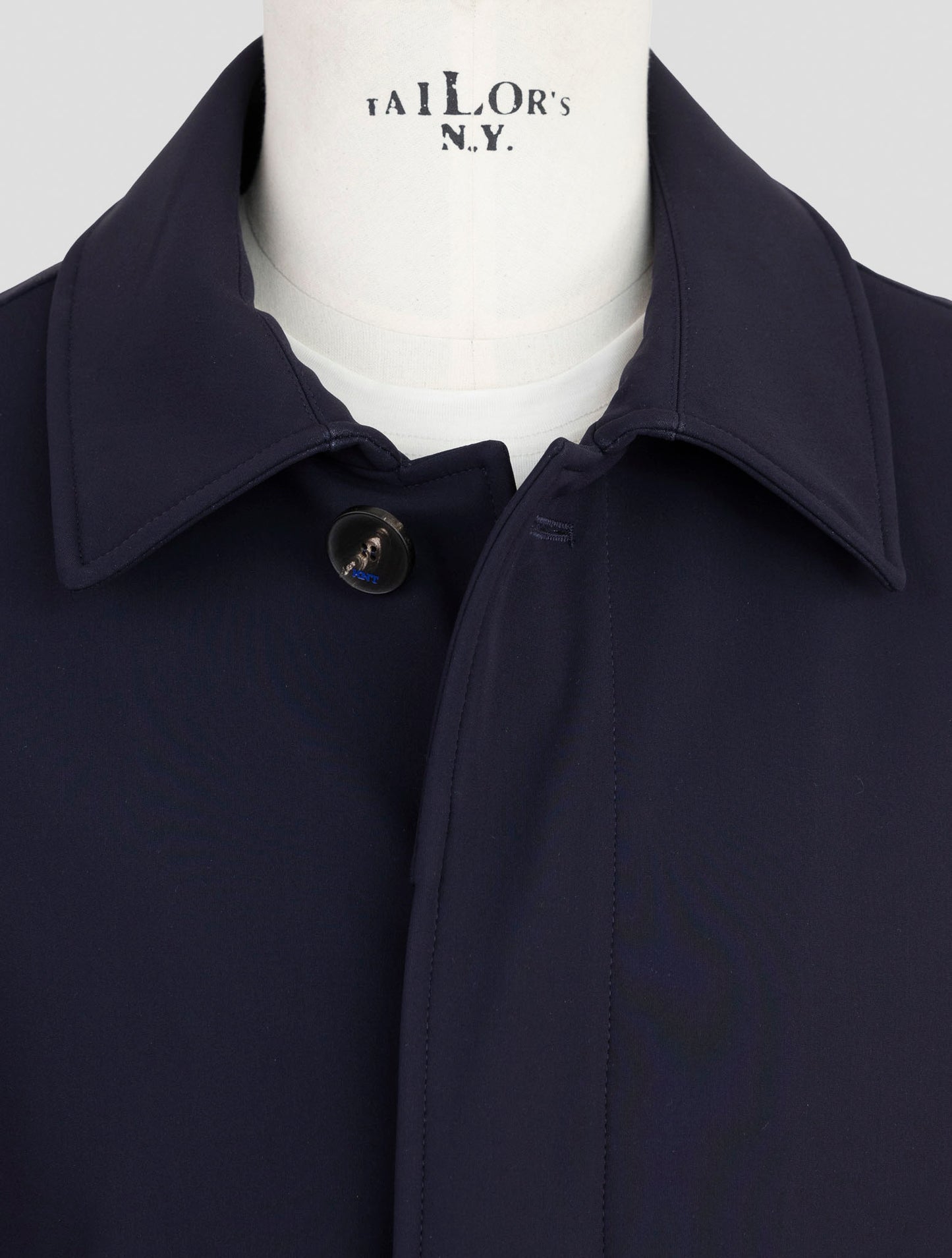 Kiton Knt Blue Wool Pa ea Overcoat