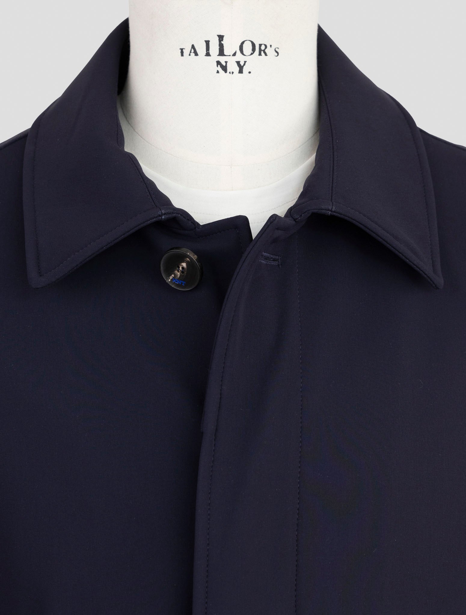 Kiton Knt Blue Wool Pa ea Overcoat