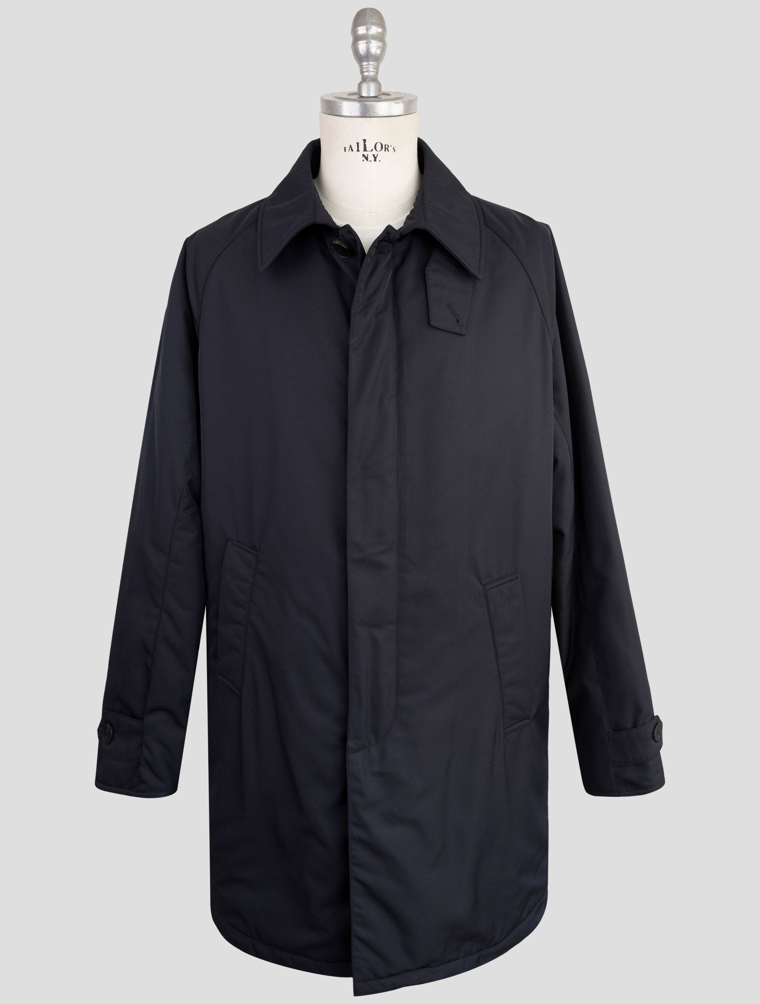 Kiton KNT Blue PL Overcoat front view