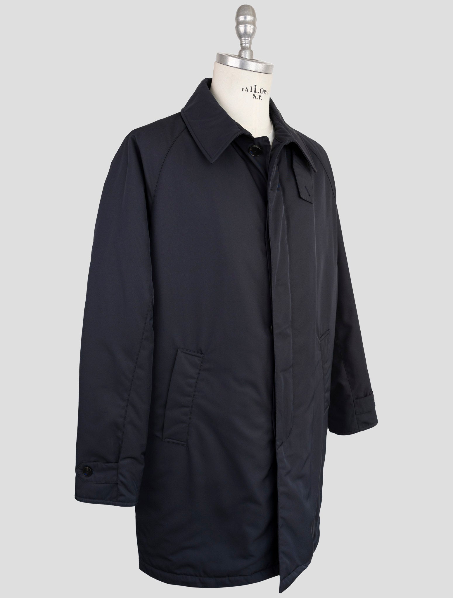 Kiton Knt Blue Pl Overcoat
