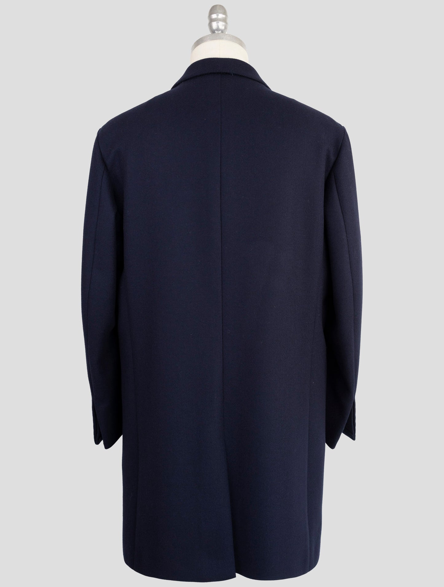 Kiton Knt Blue Wool 14 Micron  Overcoat