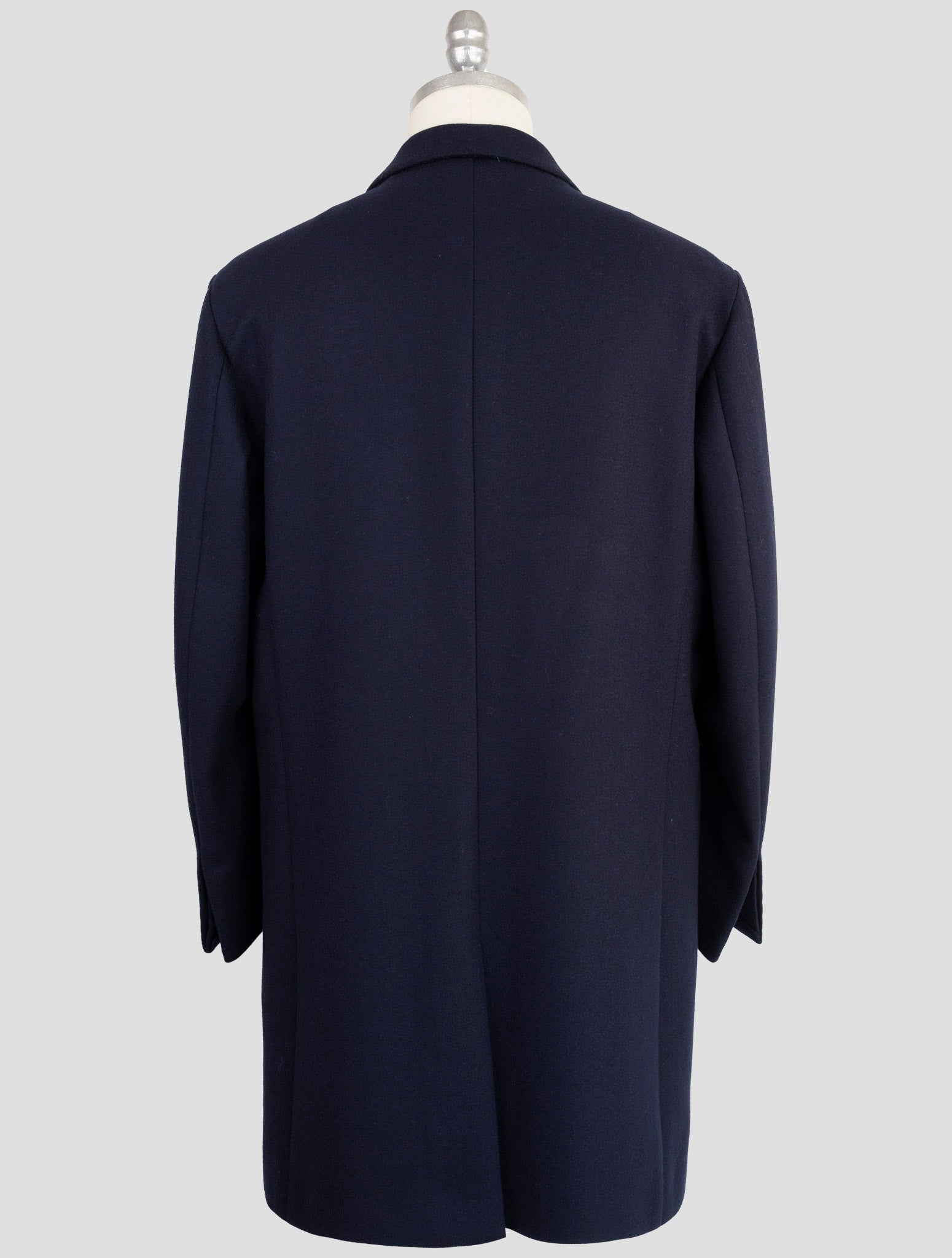 Kiton Knt Blue Wool 14 Micron  Overcoat