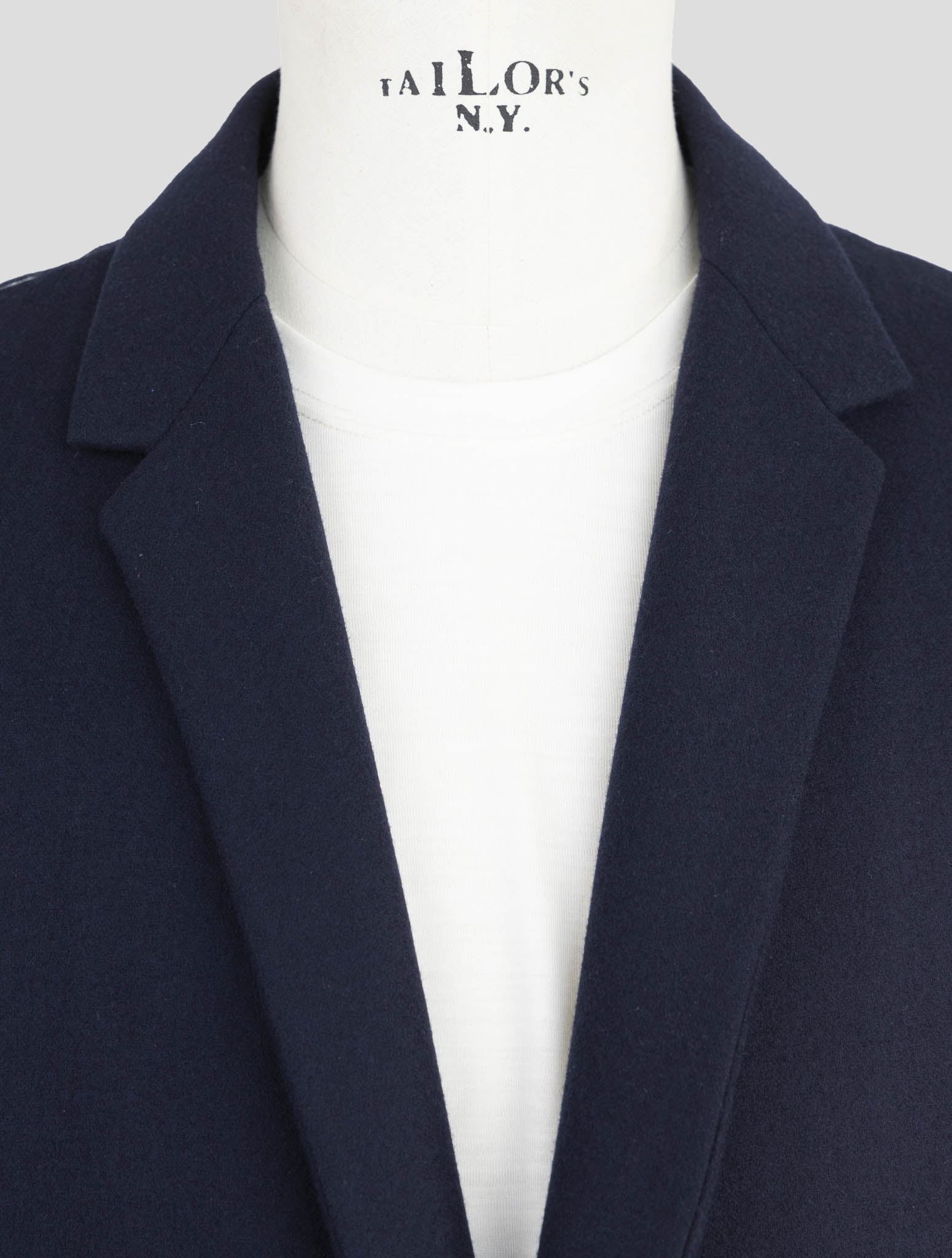 Kiton Knt Blue Wool 14 Micron  Overcoat