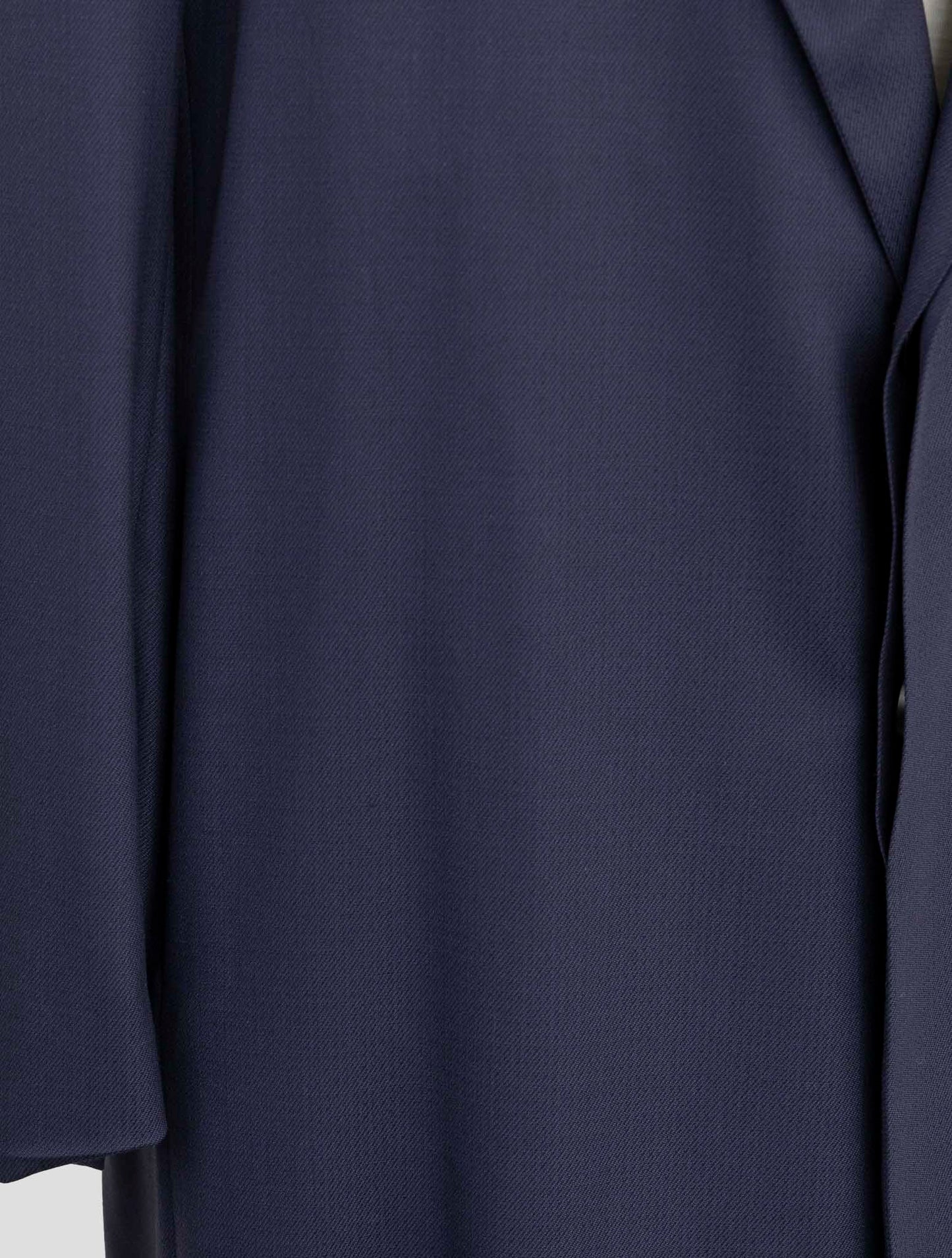 Kiton Knt Blue Virgin Wool Overcoat