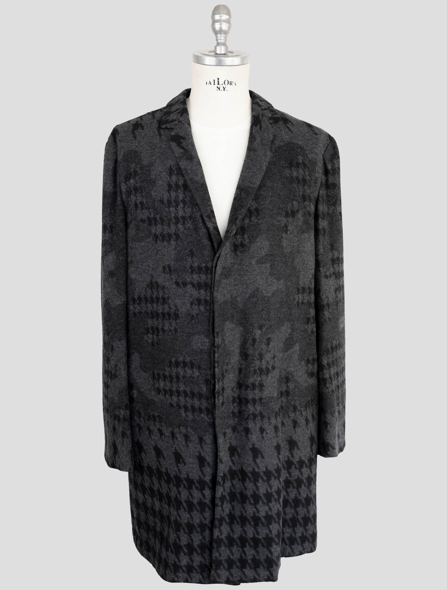 Kiton Knt Dark Gray Cashmere Pa Overcoat