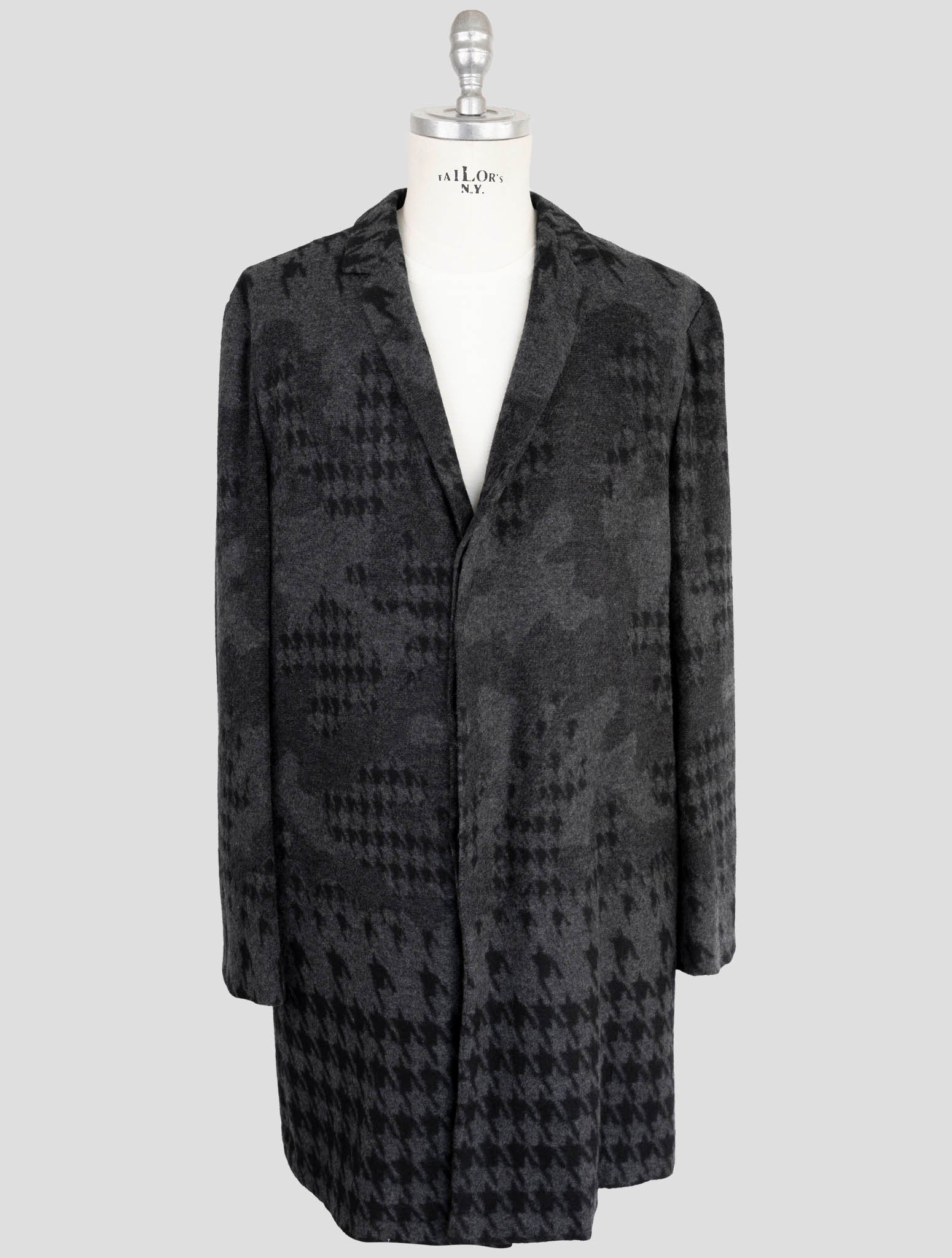 Kiton Knt Dark Gray Cashmere Pa Overcoat