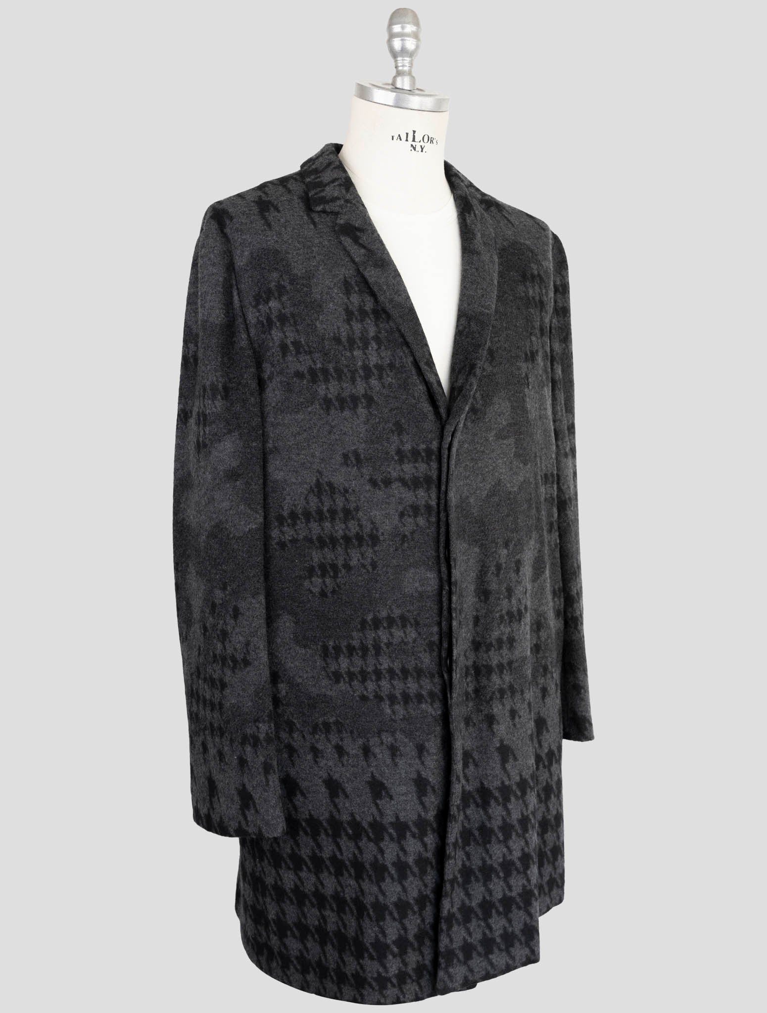 Kiton Knt Dark Gray Cashmere Pa Overcoat
