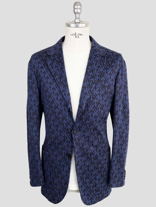 Kiton Knt Blue Cotton Cashmere Pa Blazer