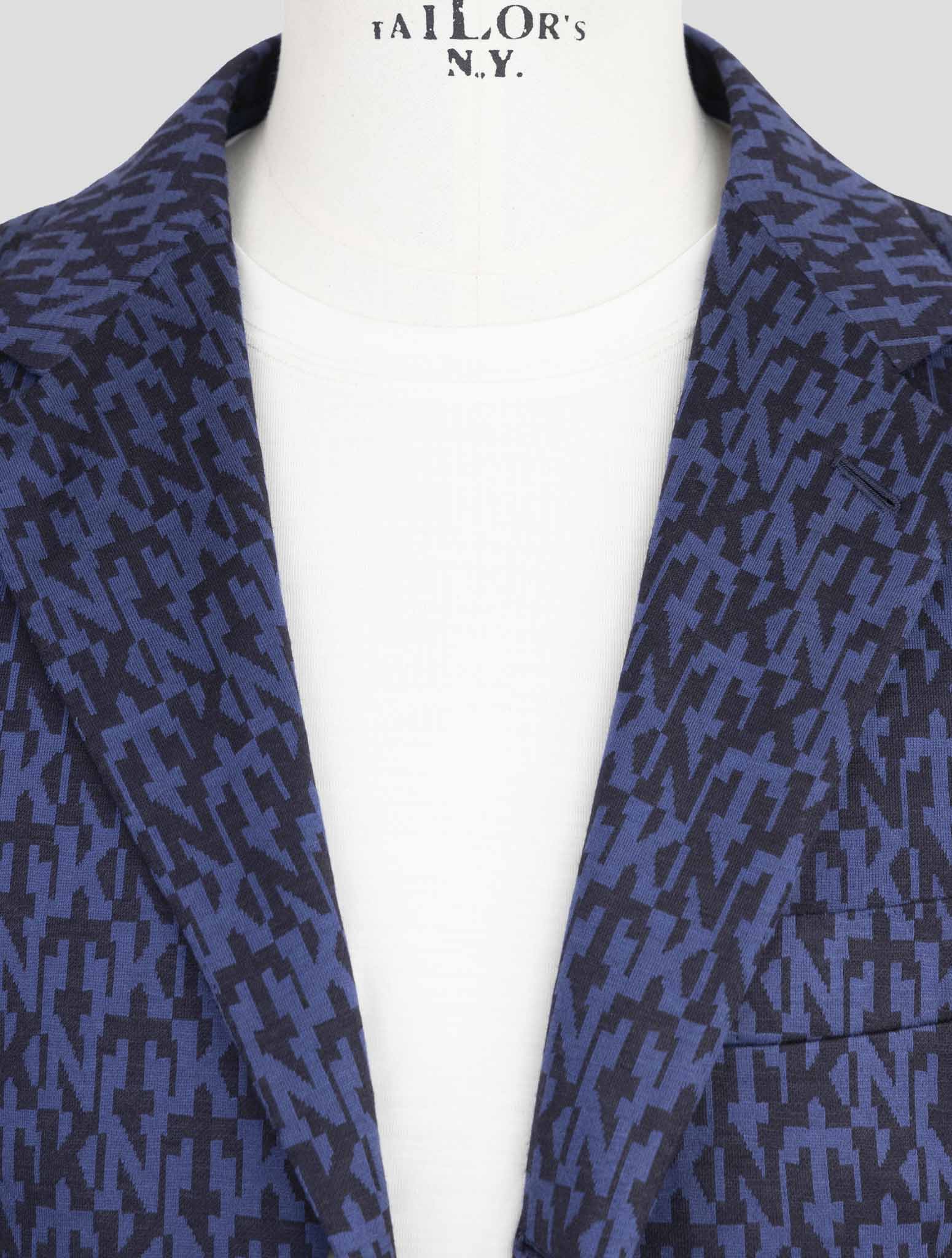 Kiton Knt Blue Cotton Cashmere Pa Blazer