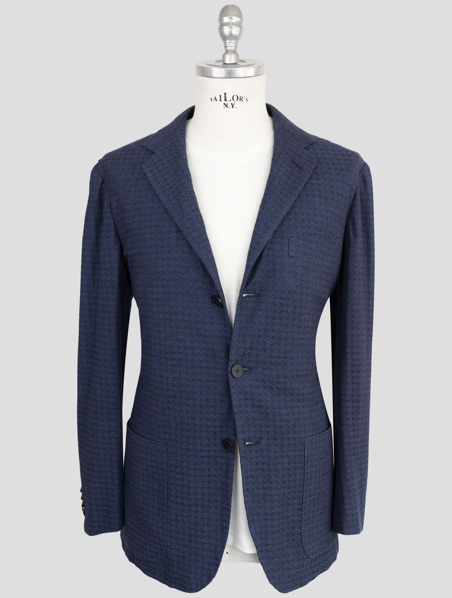 Kiton KNT Blue Cotton Cashmere Silk Blazer - image 1