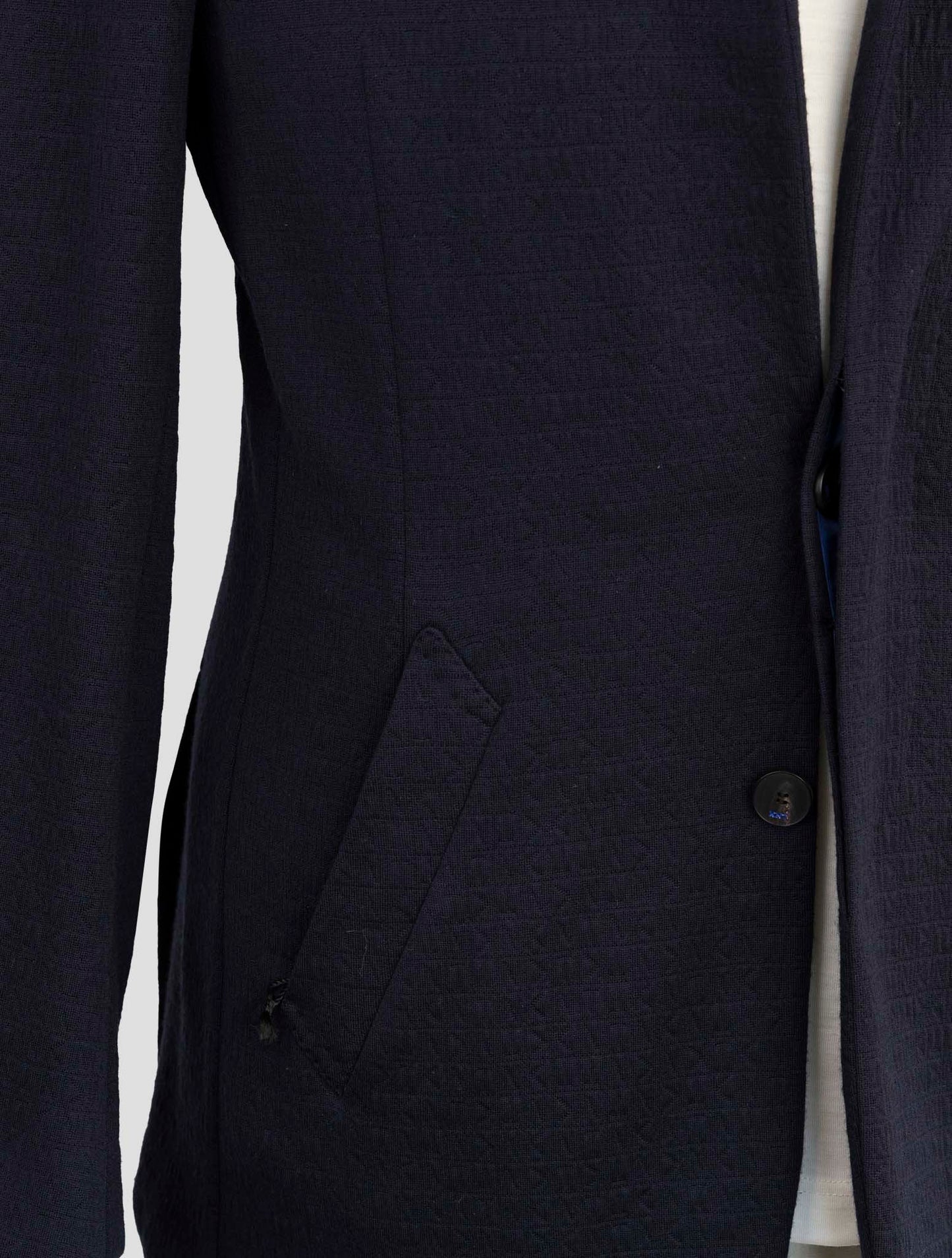 Kiton Knt Dark Blue Virgin Wool Blazer