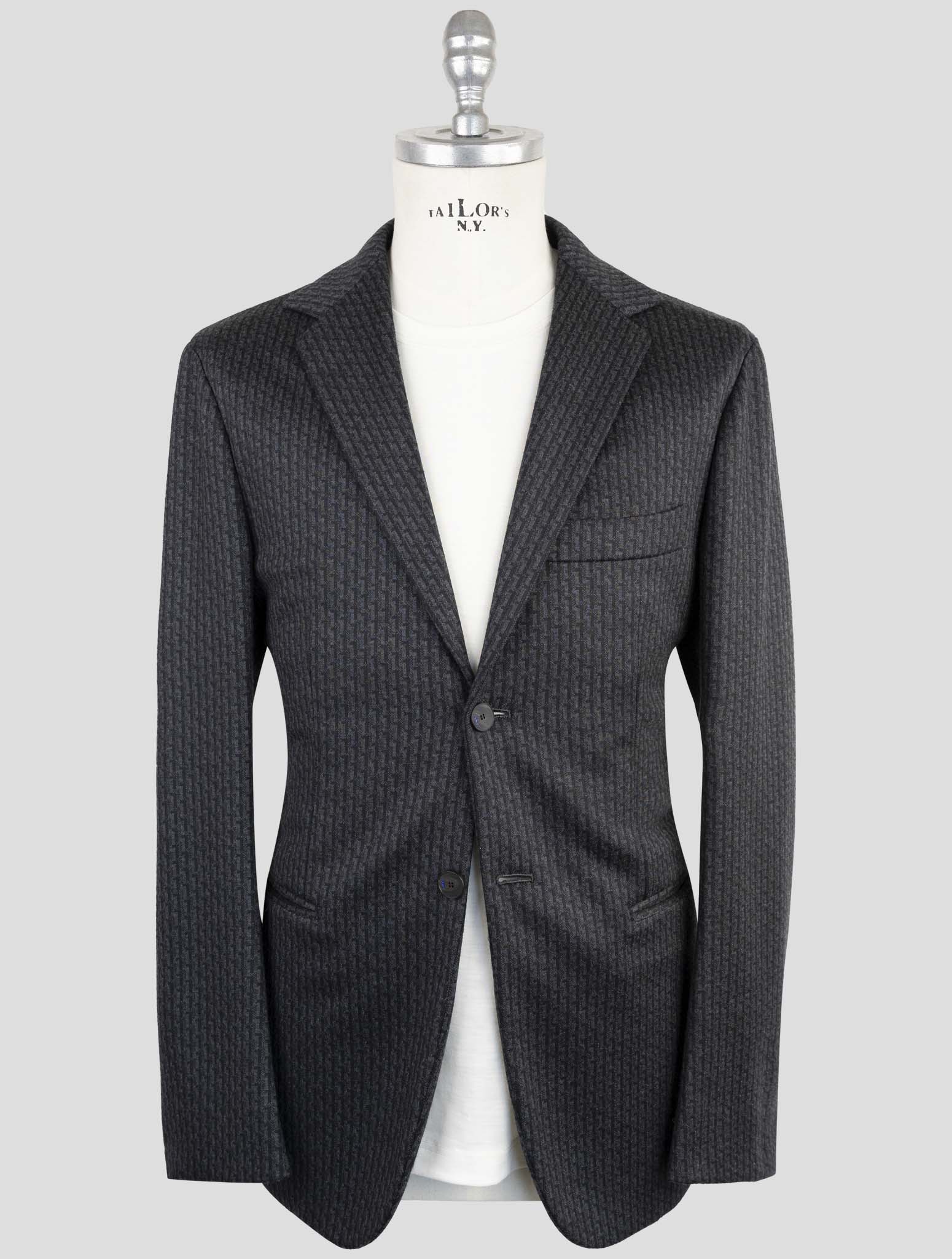 Kiton KNT Gray Wool Cashmere Knit Blazer - image 1