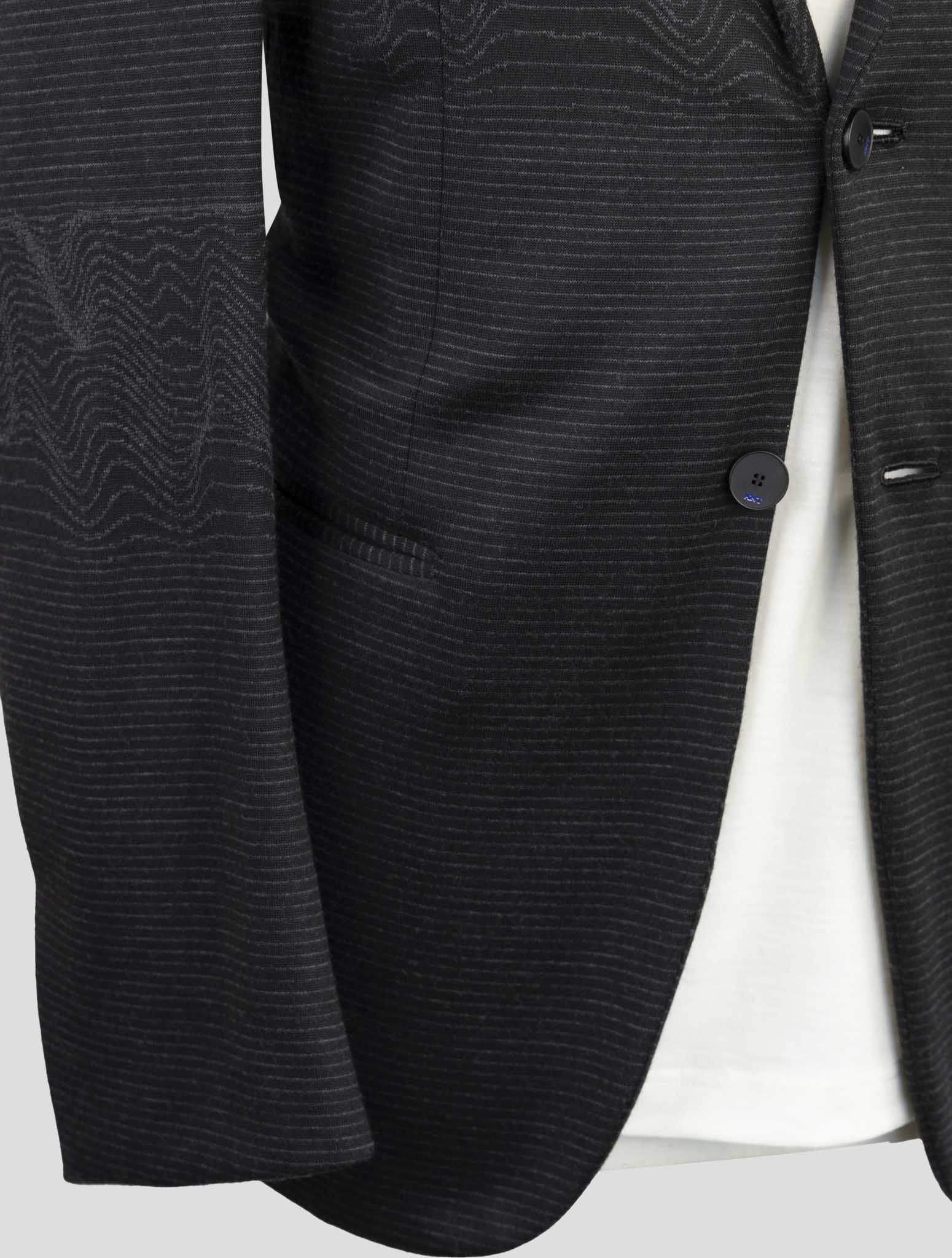 Kiton Knt Gray Wool Cashmere Pl Blazer