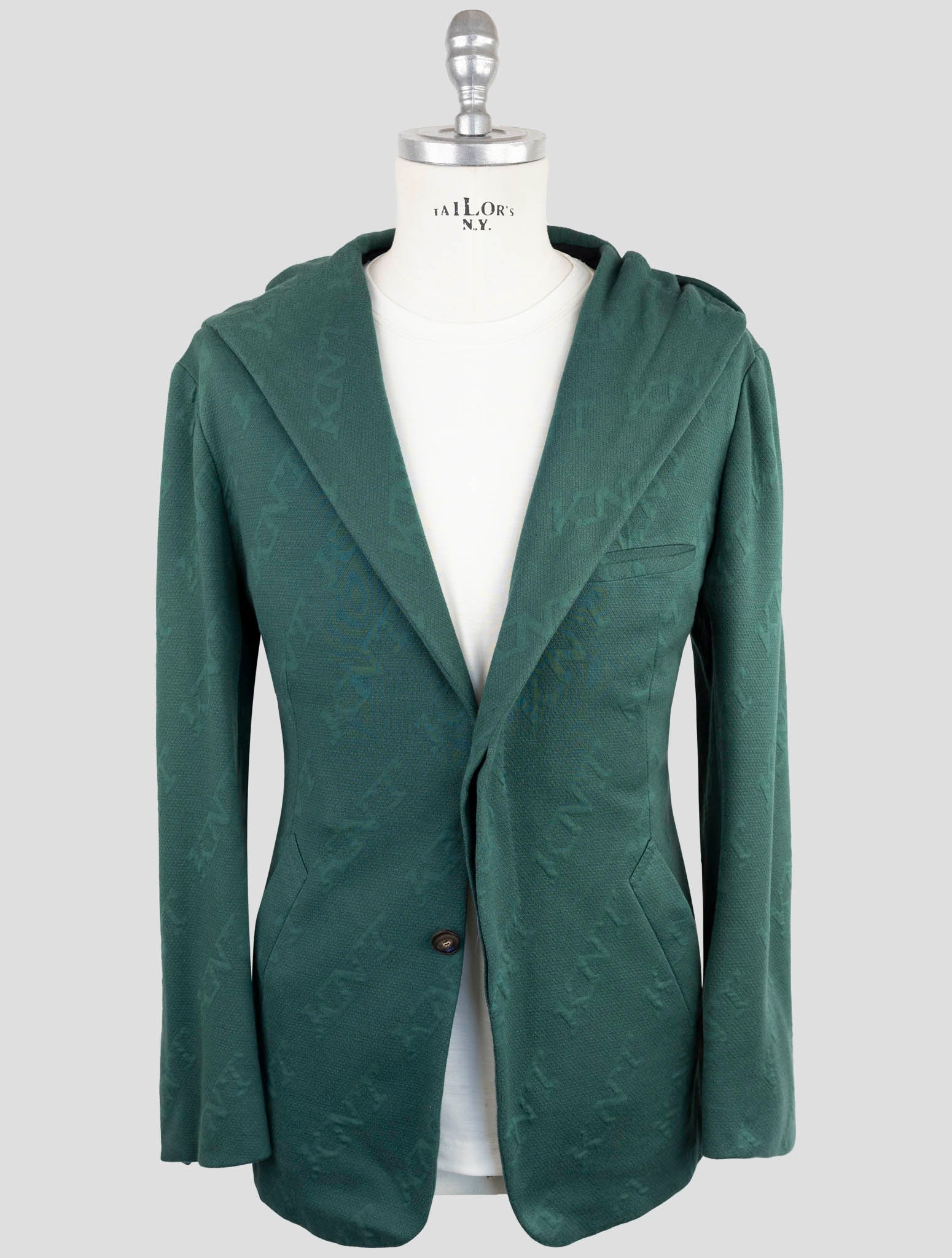 Kiton Knt Green Cotton Blazer