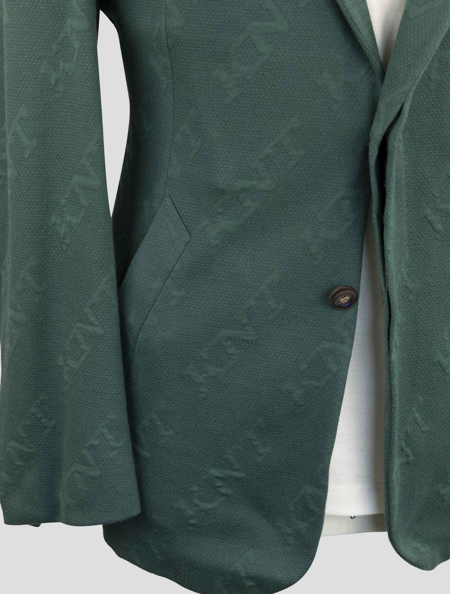 Kiton Knt Green Cotton Blazer