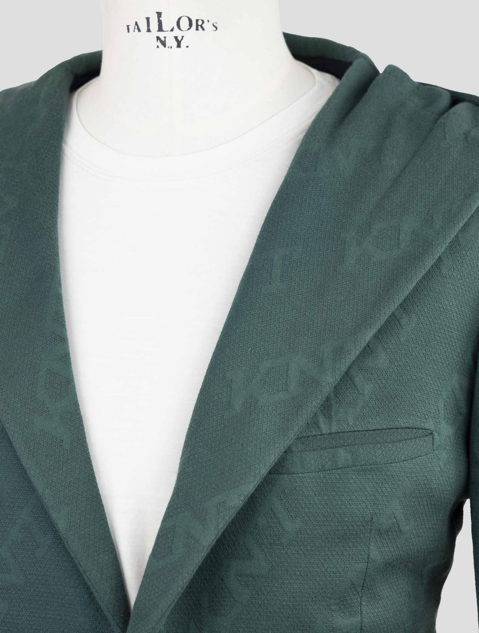 Kiton Knt Green Cotton Blazer