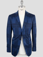 Kiton Knt Blue Cashmere Cotton Pl Blazer