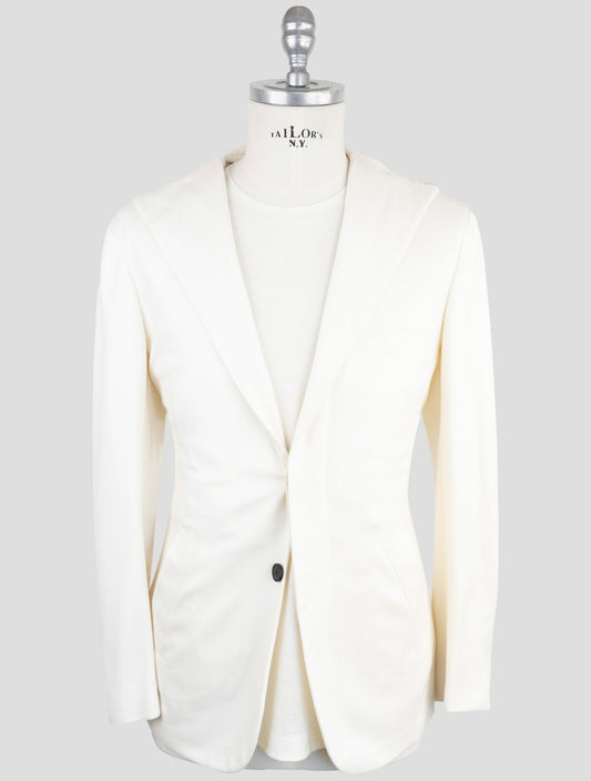 Kiton Knt White Cashmere Cotton Pa Blazer