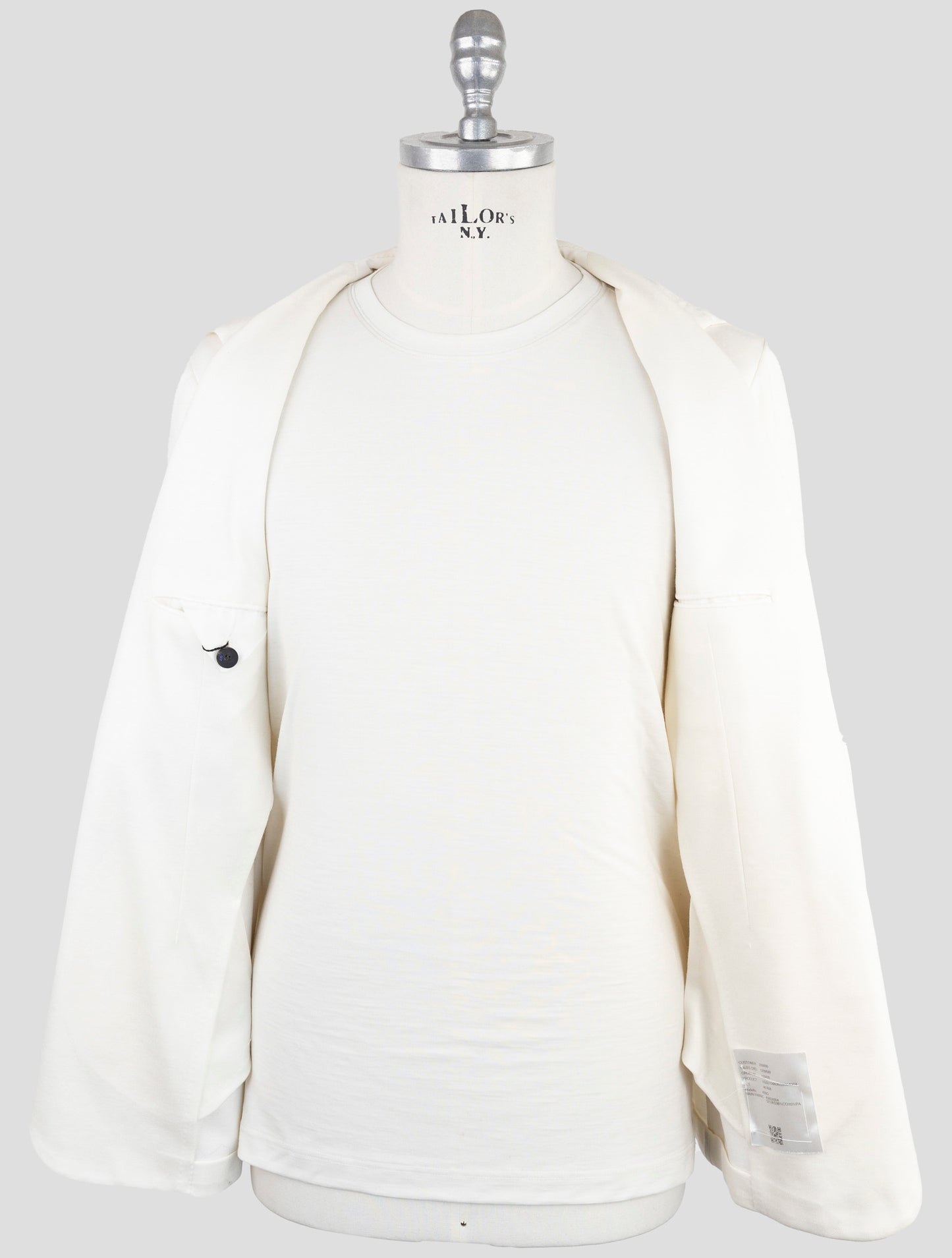 Kiton Knt White Cashmere Cotton Pa Blazer