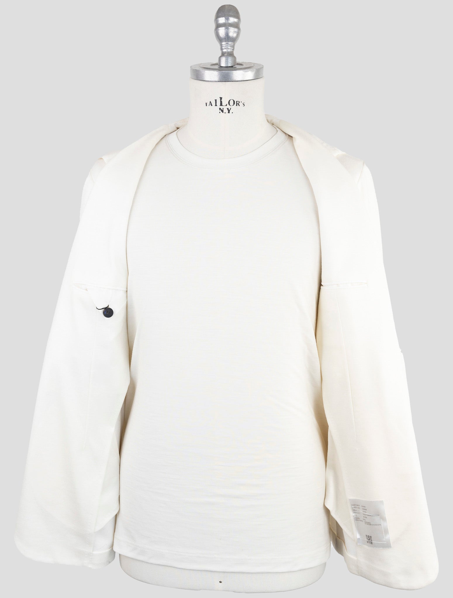 Kiton Knt White Cashmere Cotton Pa Blazer