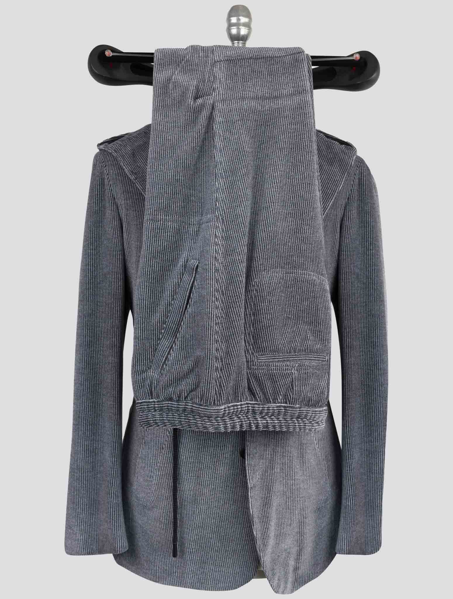 Kiton Knt Gray Cotton Pl Suit