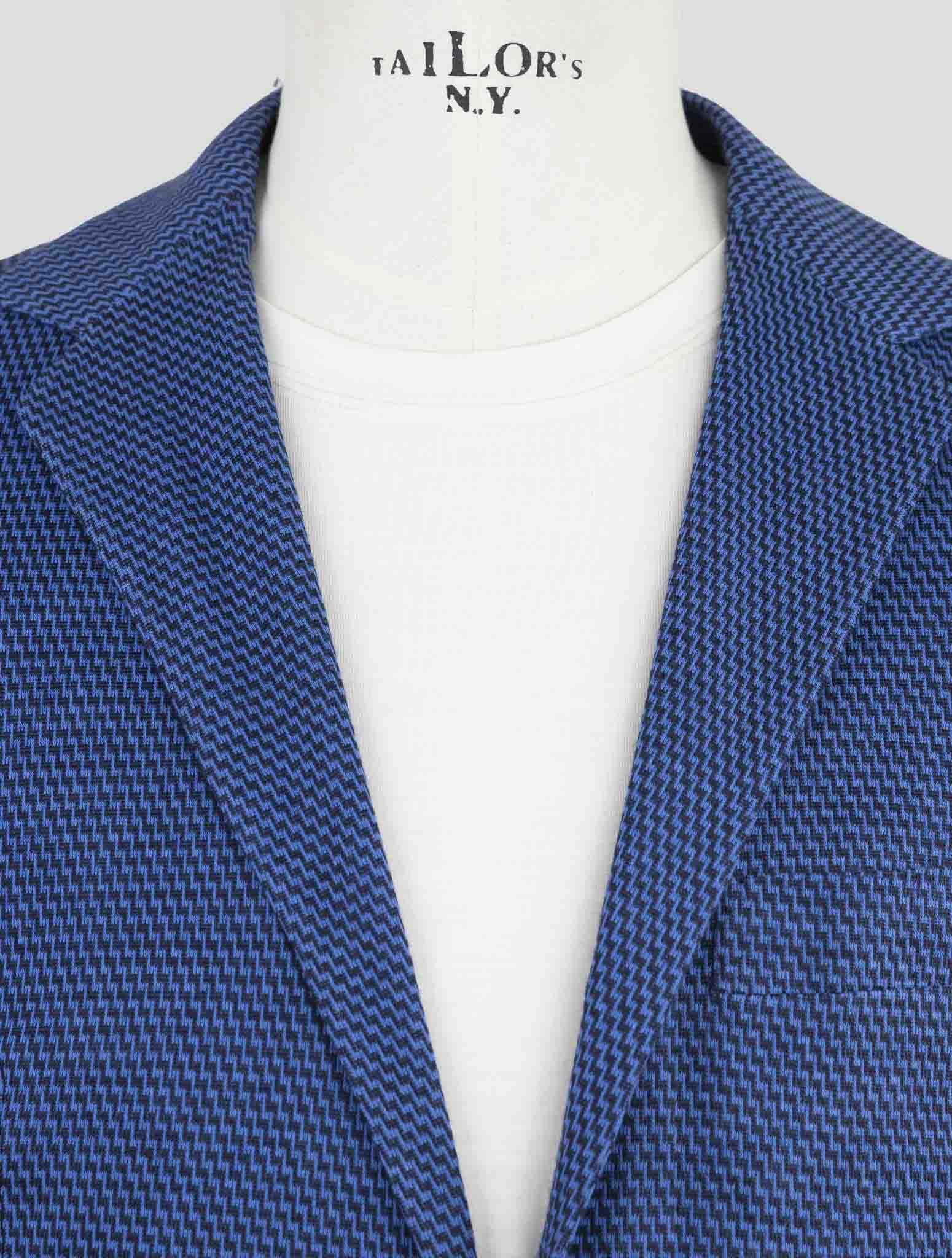 Kiton Knt Blue Cotton Cashmere Silk Suit