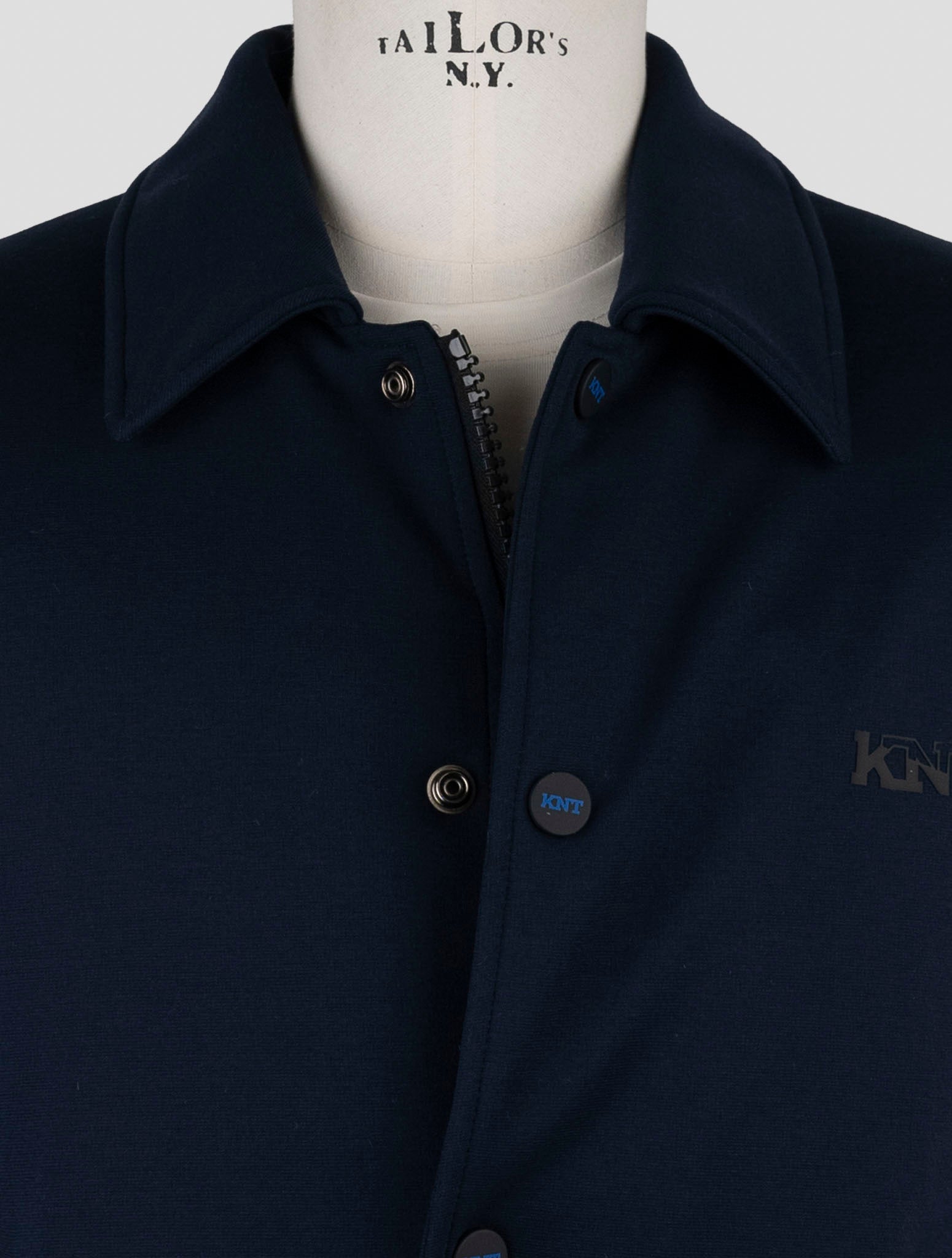 Kiton Knt Blue Viscose Pa Ea Coat