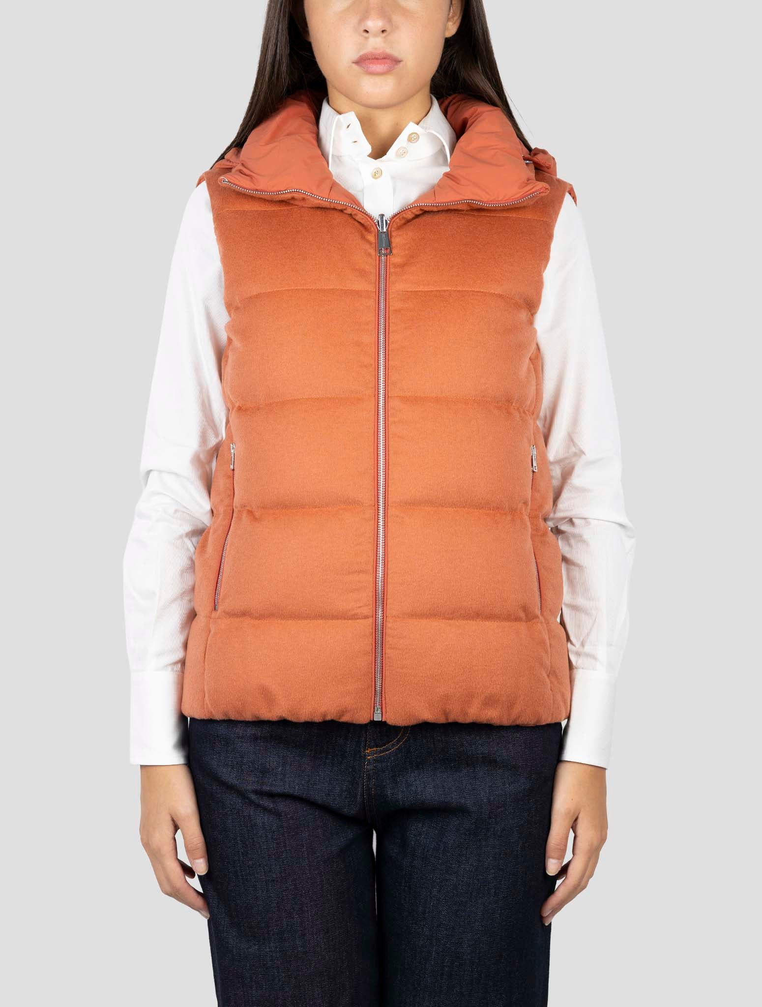 Kiton Pink Cashmere Reverse Coat Gilet
