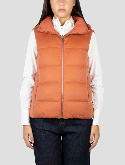 Kiton Pink Cashmere Reverse Coat Gilet