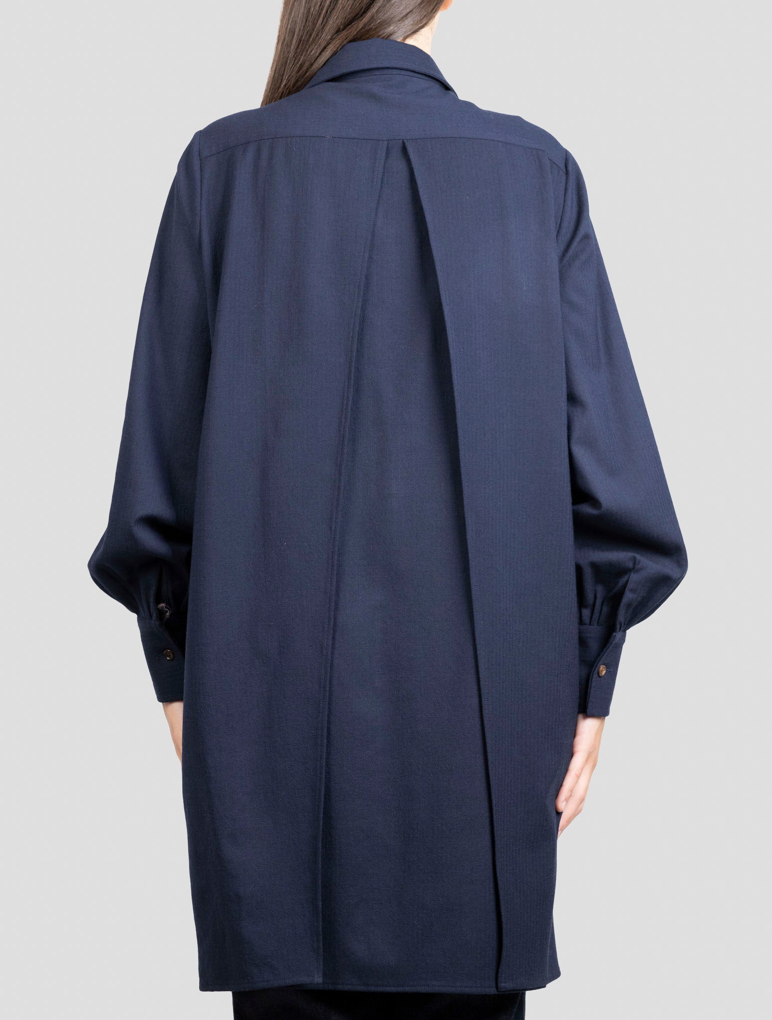 Kiton Blue Virgin Wool Pa Ea Dress