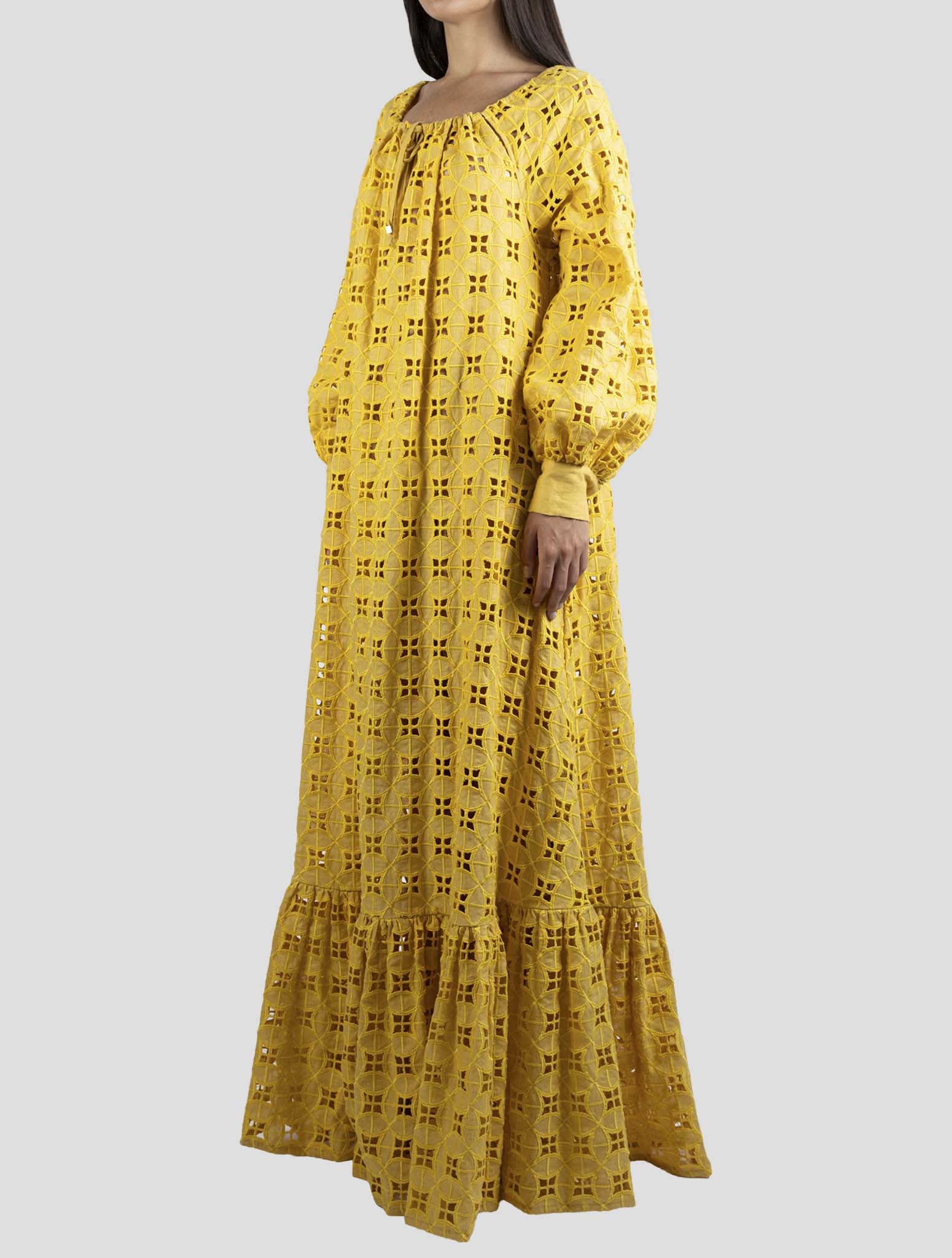 Kiton Yellow Linen Dress