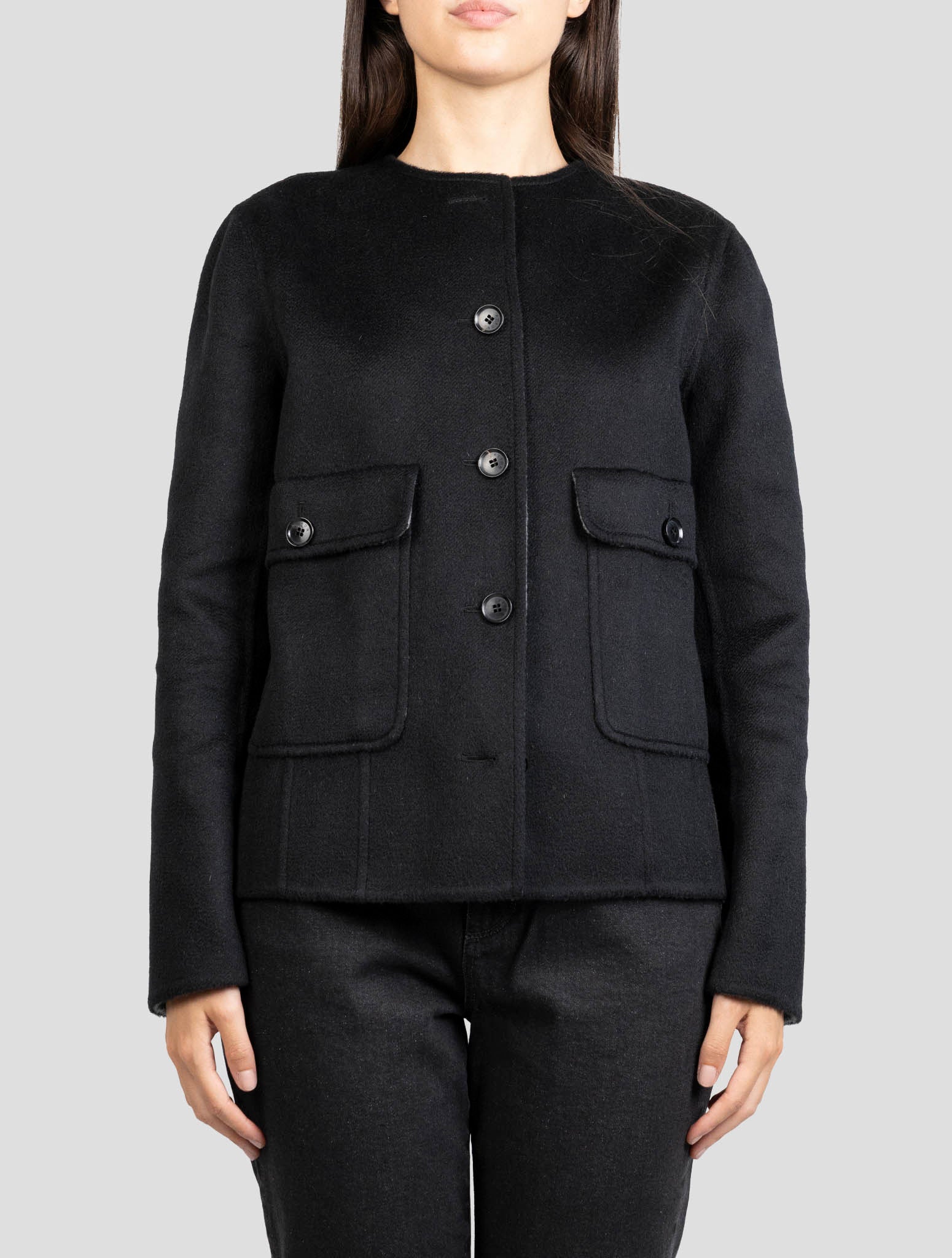 Kiton Black Cashmere Blazer