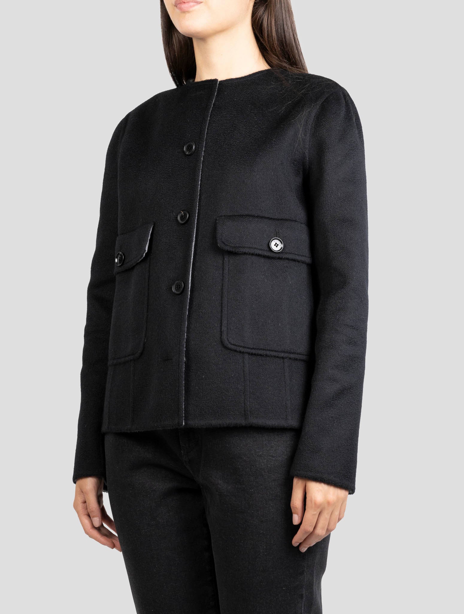 Kiton Black Cashmere Blazer