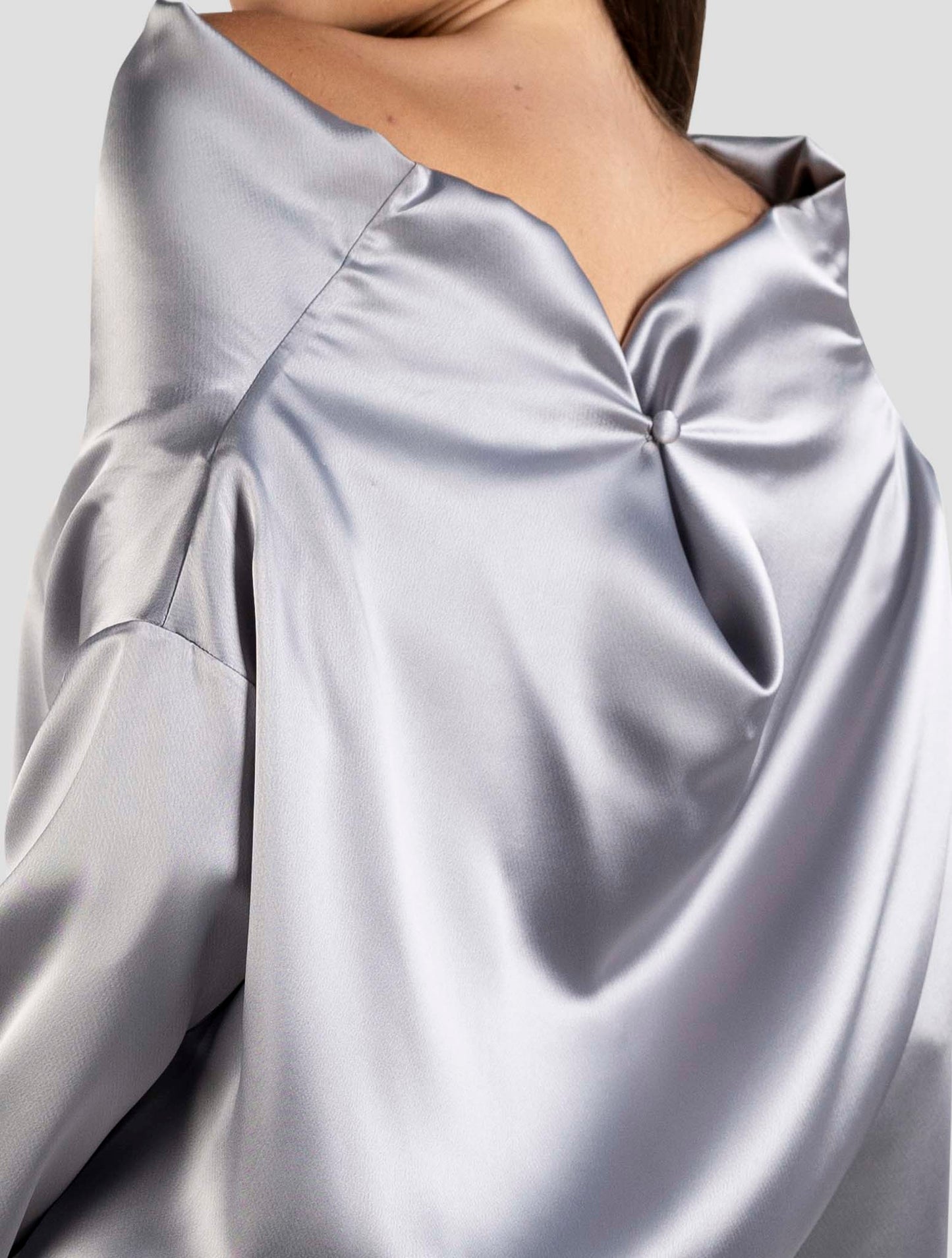 Kiton Gray Acetate Pe Dress