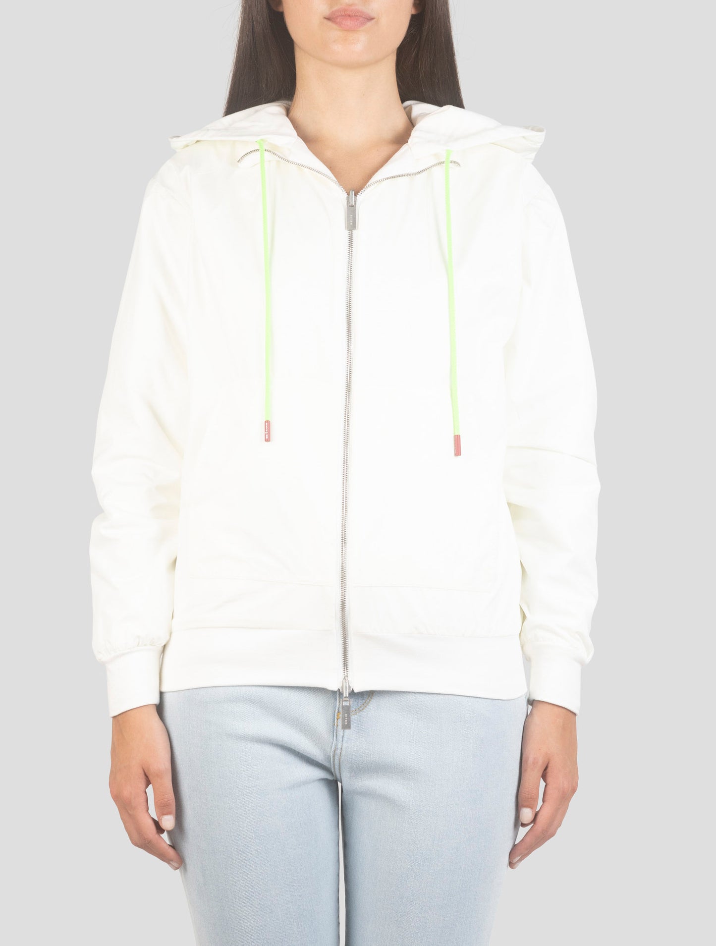 Kiton White Cotton Ea Sweater Full Zip