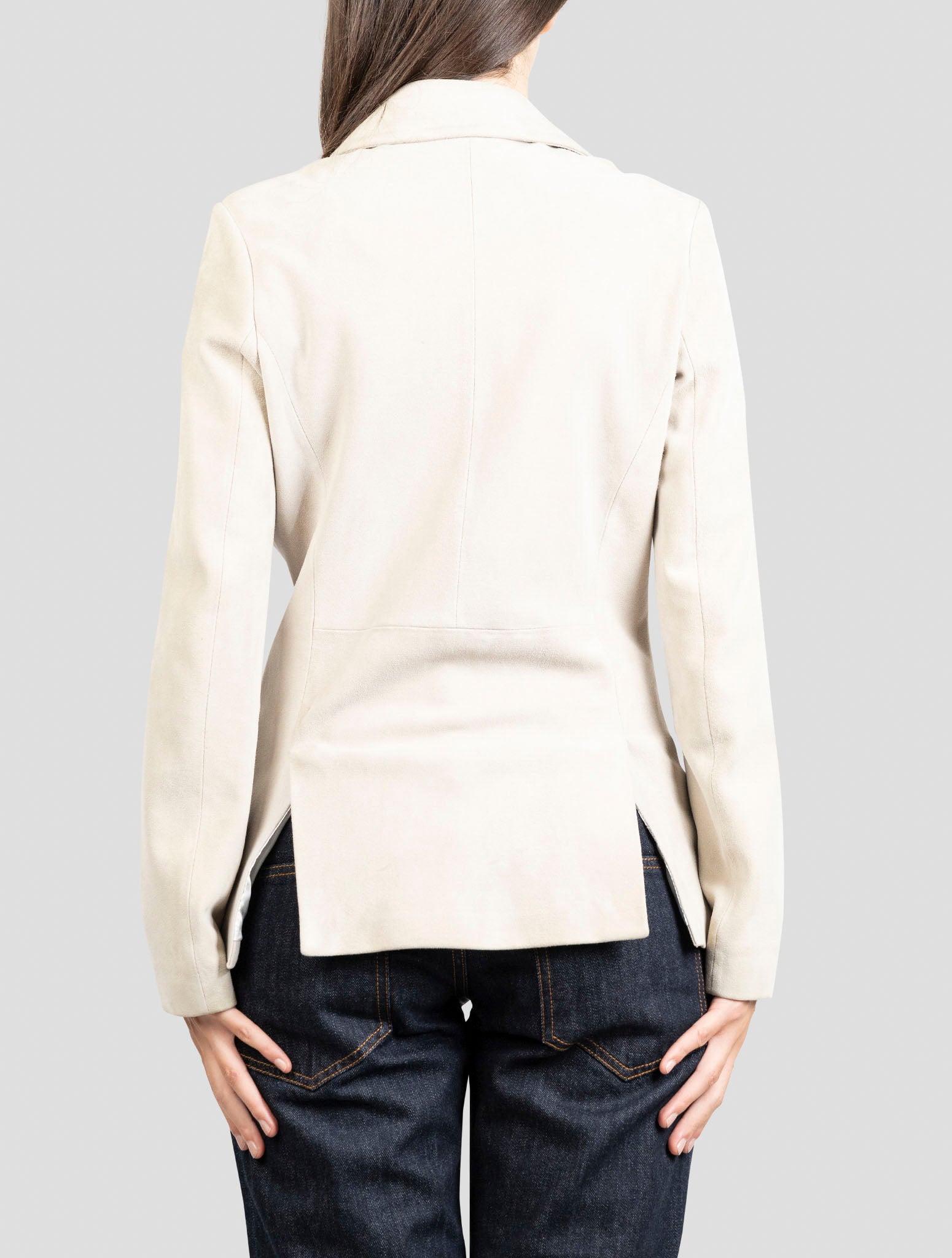 Kiton Green Leather Suede Blazer