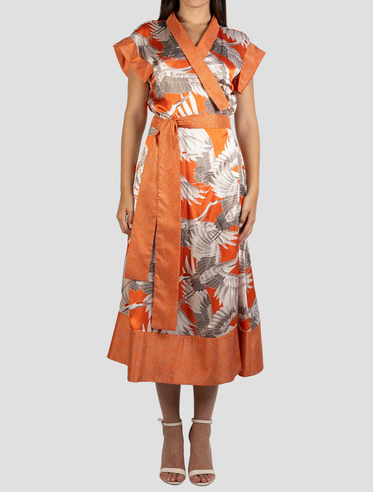 Kiton Multicolor Silk Dress
