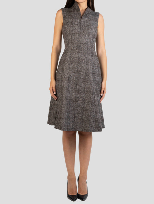 Kiton Brown Wool Alpaca Dress