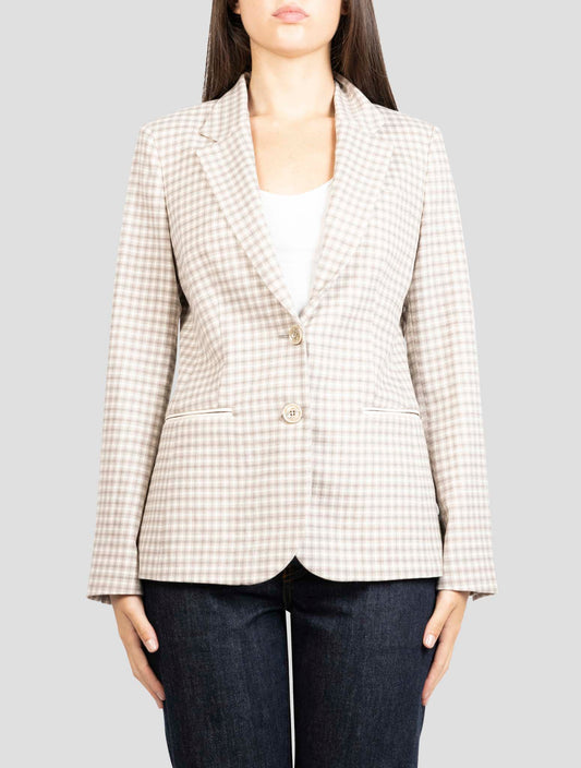 Kiton Gray Brown Virgin Wool Ea Blazer